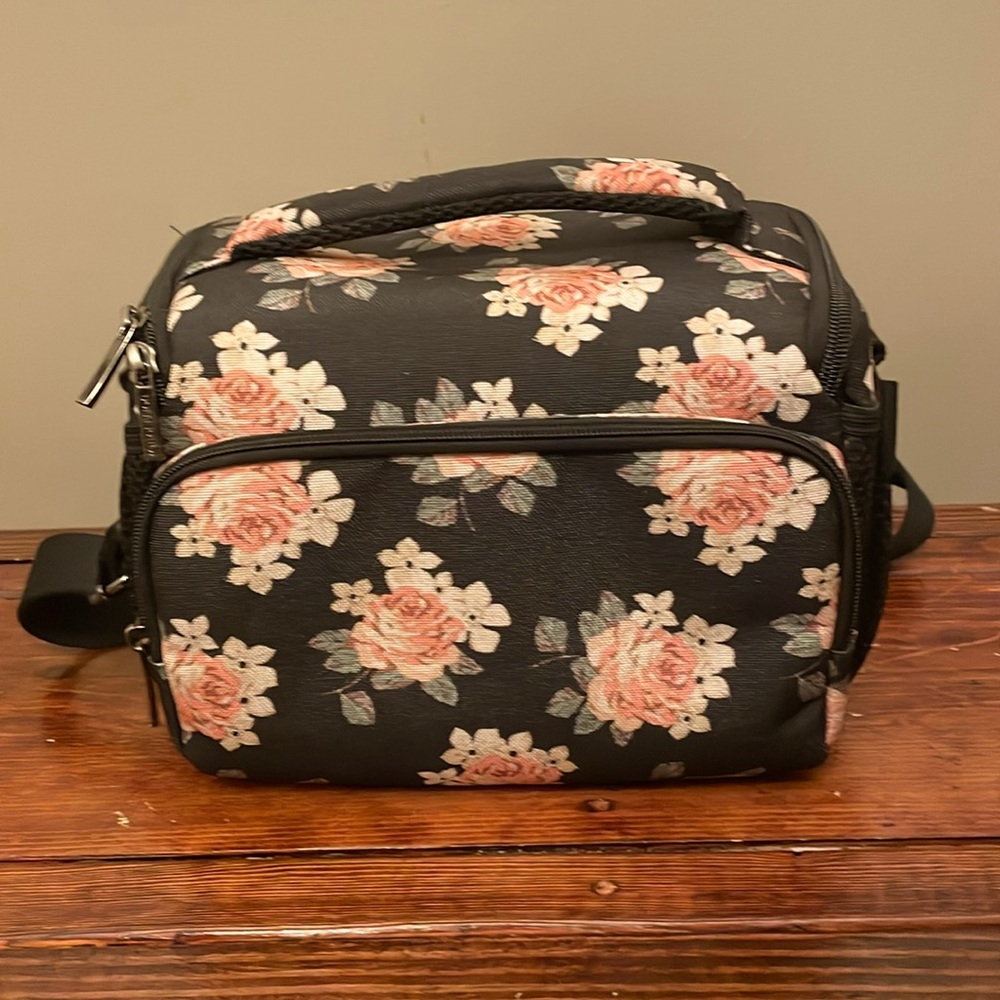 DOMISO Camera Bag Case Waterproof Anti-shock Shoulder Bag, Flower